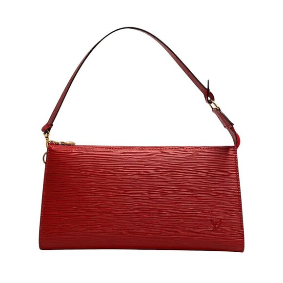 Louis Vuitton Red Epi Pochette Accessories 24 Shoulder Bag - Picture 15 of 15